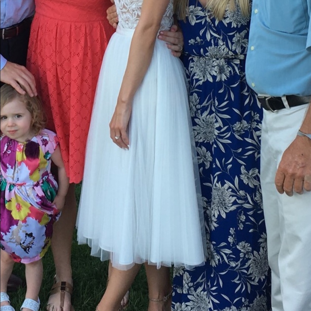 White tulle skirt